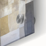 Gold and Gray Bedroom Wall Art – Modern Abstract Canvas Print