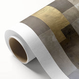 Gold and Gray Bedroom Wall Art – Modern Abstract Canvas Print