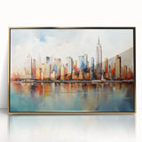Vibrant Cityscape Office Wall Art – Modern Corporate Decor
