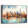 Vibrant Cityscape Office Wall Art – Modern Corporate Decor