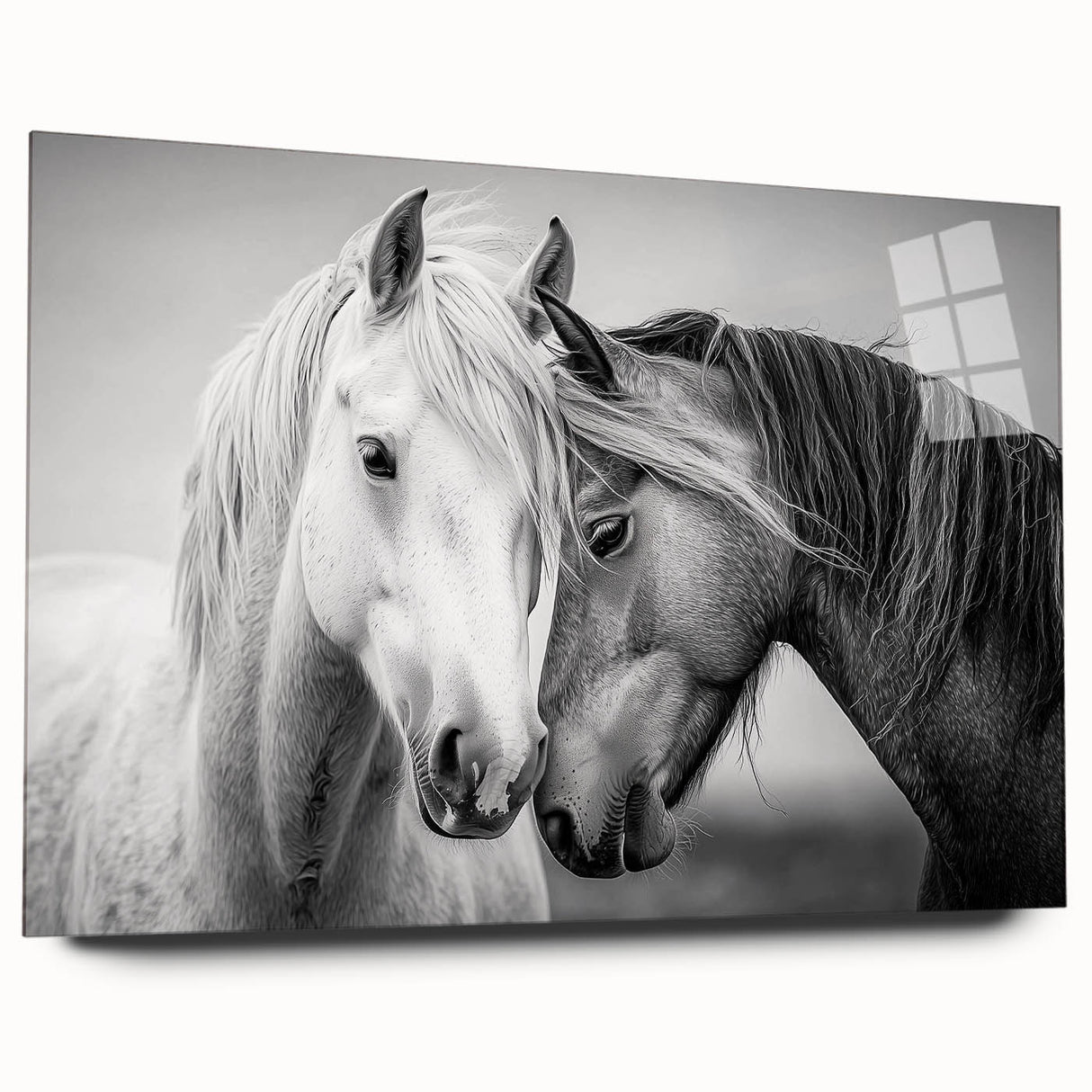 Acrylic glass art piece showcasing a vibrant side view of various animal silhouettes, featuring bold colors and intricate designs, perfect for home decor.