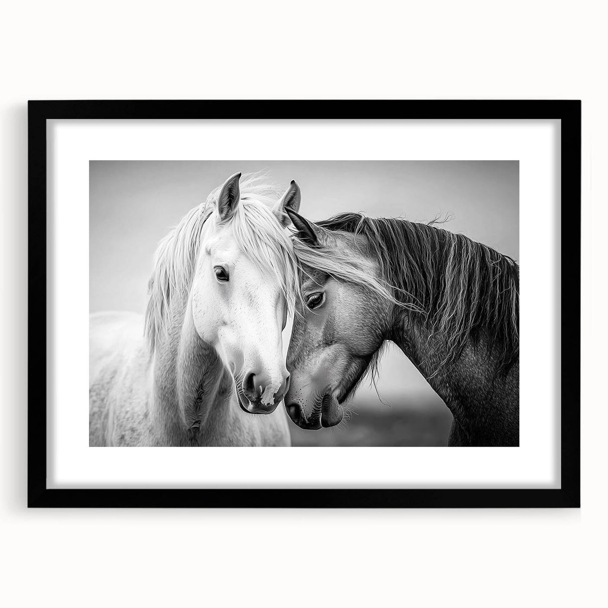 Framed animal artwork with a matte black finish, showcasing a stunning wildlife design. Perfect for home decor, adding elegance and nature-inspired charm to any space.