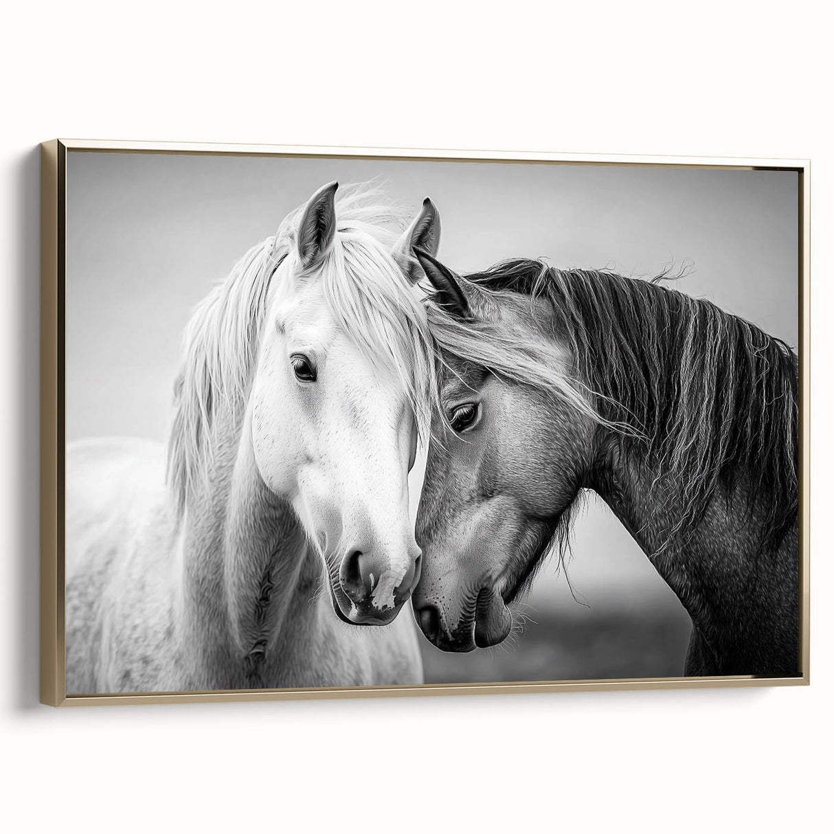 Framed canvas artwork showcasing a vibrant animal design with gold accents, side view highlighting the elegant frame and unique textures, perfect for home decor.