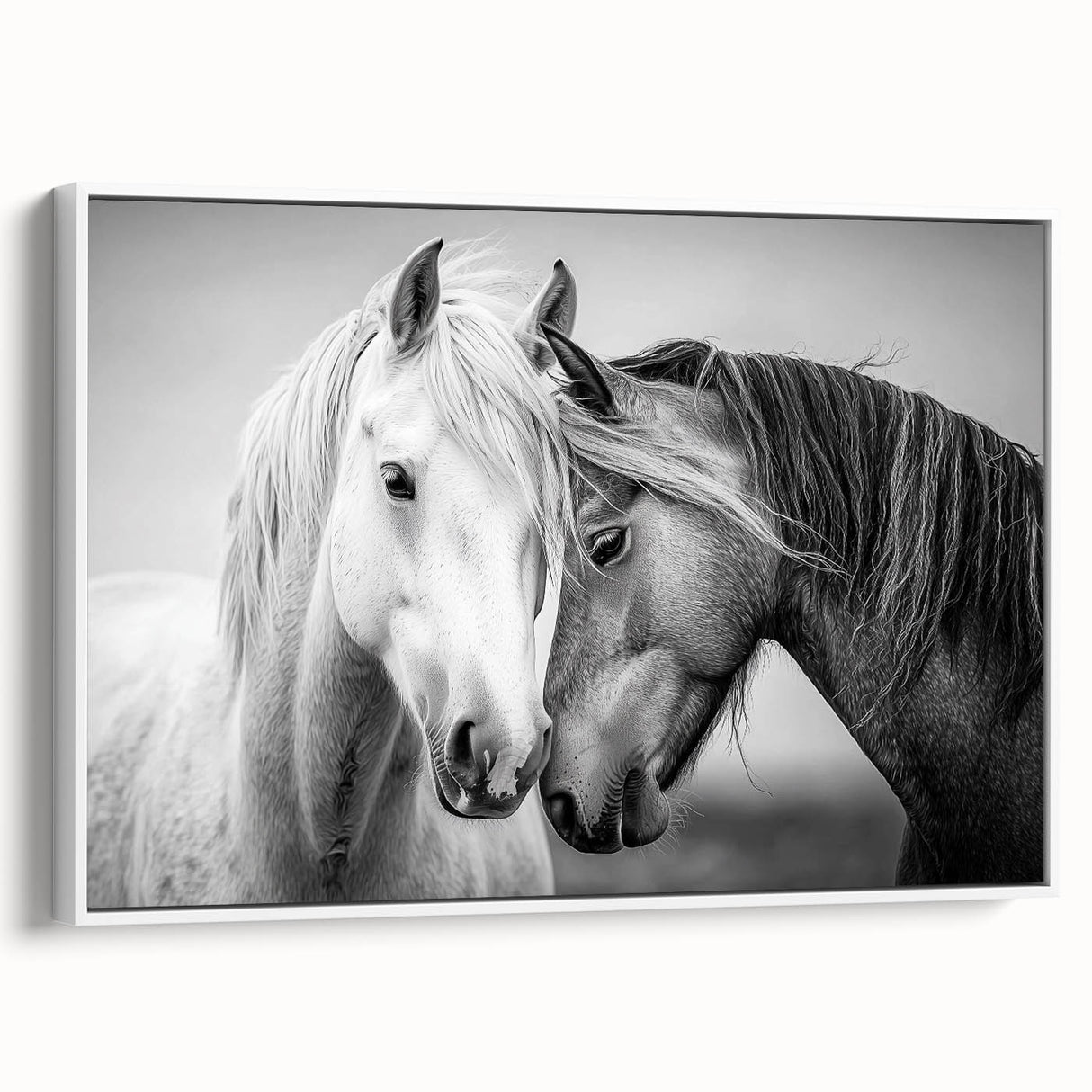 Framed canvas showcasing a vibrant animal-themed design, featuring intricate details and a white border, ideal for enhancing home decor with a touch of nature.