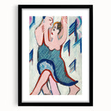 Vibrant Expressionist Dancing Couple - Colorful Canvas Print
