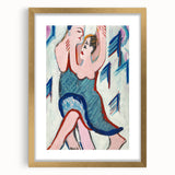 Vibrant Expressionist Dancing Couple - Colorful Canvas Print