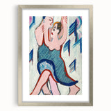 Vibrant Expressionist Dancing Couple - Colorful Canvas Print