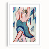 Vibrant Expressionist Dancing Couple - Colorful Canvas Print