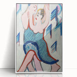 Vibrant Expressionist Dancing Couple - Colorful Canvas Print