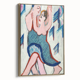 Vibrant Expressionist Dancing Couple - Colorful Canvas Print