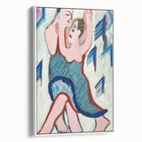 Vibrant Expressionist Dancing Couple - Colorful Canvas Print
