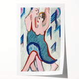 Vibrant Expressionist Dancing Couple - Colorful Canvas Print