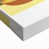 Large art canvas featuring a black and white landscape painting of food dishes, ideal for bedroom wall decor.