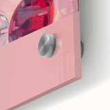 Large abstract wall art on acrylic glass, featuring mid-century modernist designs in muted earth tones.