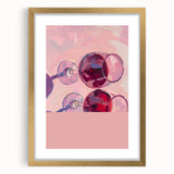 Extra large abstract art print featuring textured swirls in muted gold and beige, framed with a gold mat.