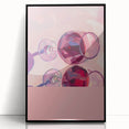 Large abstract wall art featuring mid-century modernist design in vibrant colors on framed acrylic.