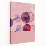 Large canvas depicting assorted fruits and vegetables in vibrant colors, ideal for kitchen wall art.