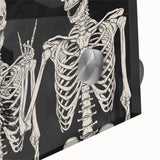 Spooky Wall Art - Trio of Skeletons Halloween Canvas Print