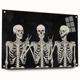 Spooky Wall Art - Trio of Skeletons Halloween Canvas Print