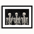 Spooky Wall Art - Trio of Skeletons Halloween Canvas Print