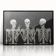 Spooky Wall Art - Trio of Skeletons Halloween Canvas Print