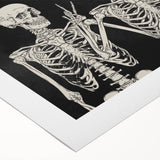 Spooky Wall Art - Trio of Skeletons Halloween Canvas Print