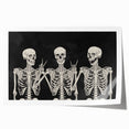 Spooky Wall Art - Trio of Skeletons Halloween Canvas Print