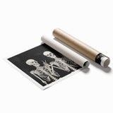 Spooky Wall Art - Trio of Skeletons Halloween Canvas Print