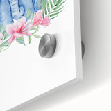 Nursery Wall Art – Meditative Elephant and Floral Watercolor Print