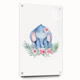Nursery Wall Art – Meditative Elephant and Floral Watercolor Print