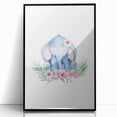 Nursery Wall Art – Meditative Elephant and Floral Watercolor Print
