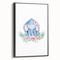Nursery Wall Art – Meditative Elephant and Floral Watercolor Print