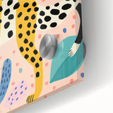 Framed Canvas Art for Children – Playful Leopard Wall Decor