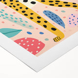 Framed Canvas Art for Children – Playful Leopard Wall Decor