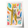 Framed Canvas Art for Children – Playful Leopard Wall Decor