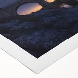 Landscape bridge design on rolled canvas, showcasing intricate details and vibrant colors, ideal for home decor. Packaged securely in a protective tube.