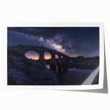 Landscape bridge rolled print showcasing a stunning natural scene, featuring vibrant colors and intricate details, packaged securely in a durable cardboard tube for shipping. Perfect for home decor enthusiasts looking to enhance their space with artistic flair.