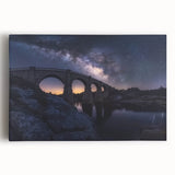 Landscape canvas print showcasing a serene bridge scene, adorned with vibrant colors and intricate details, perfect for home decor or art enthusiasts.