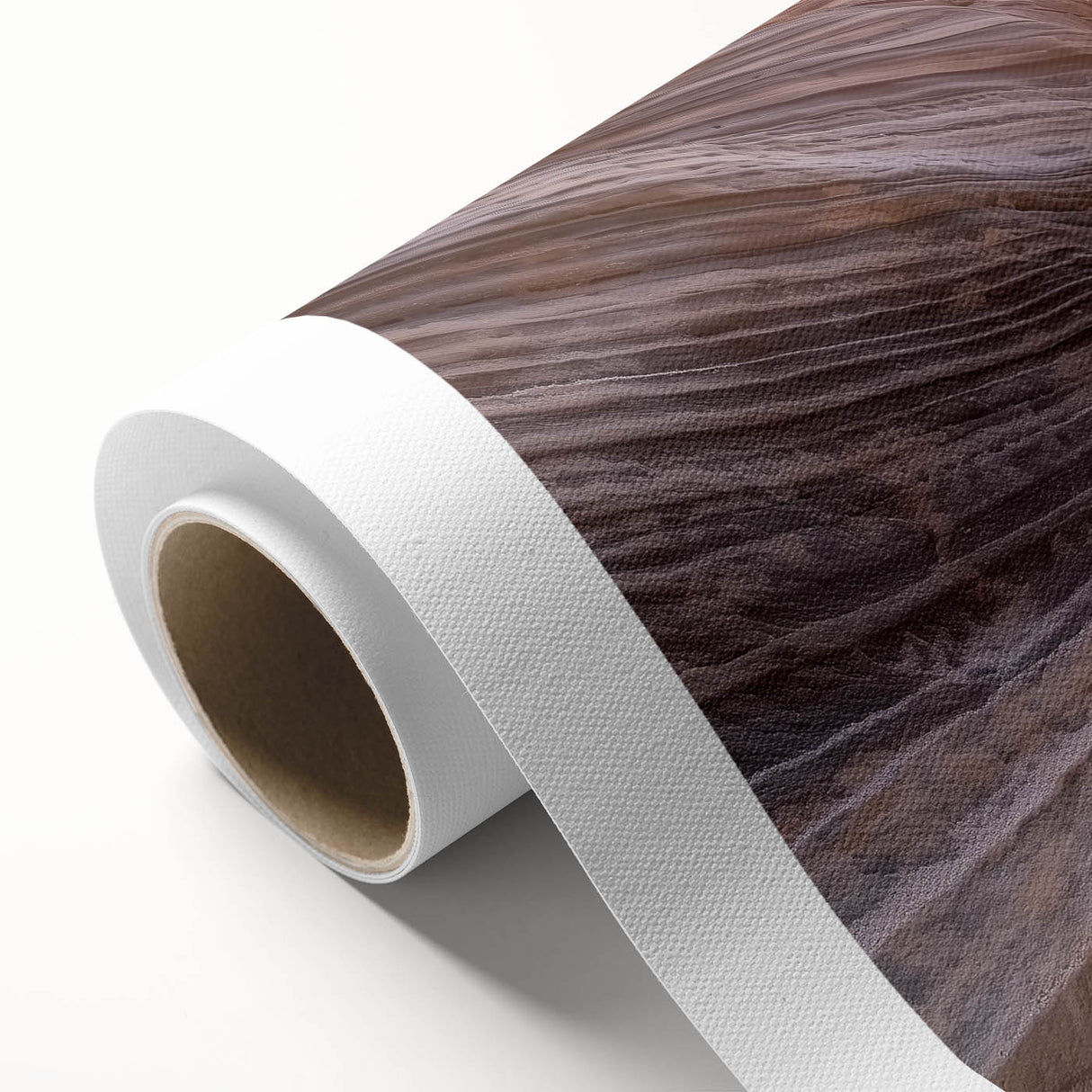 Vibrant rolled canvas showcasing a stunning landscape of colorful canyons under a blue sky, perfect for enhancing home decor with natural beauty.