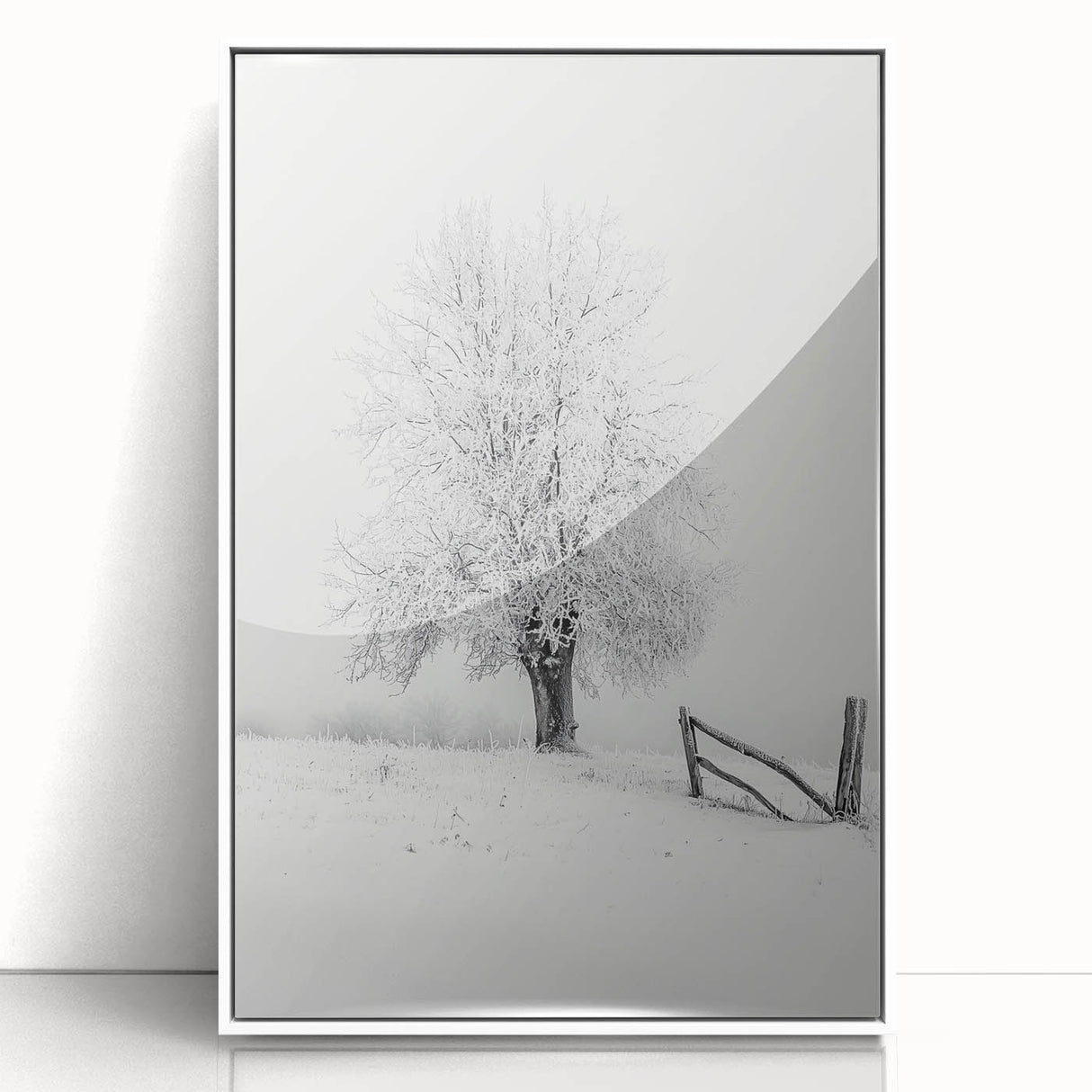 Framed acrylic artwork showcasing a serene countryside landscape with vibrant greenery and rolling hills, presented in a sleek white frame, ideal for home decor.