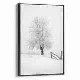 Framed canvas artwork depicting a serene countryside landscape with rolling hills and vibrant green fields, showcased in a sleek black frame, ideal for home decor.