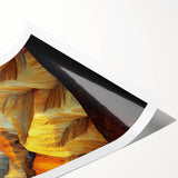 Stunning desert landscape rolled print showcasing vibrant colors and intricate details, elegantly packaged in a durable cardboard tube for safe delivery.