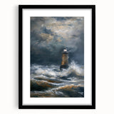 Black-framed landscape art print with a white mat, showcasing a serene outdoor scene. Perfect for home décor, available in various sizes to enhance any room.