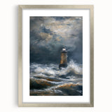 Silver-framed landscape art print with a mat, showcasing a serene natural scene. The elegant design enhances any home decor, ideal for living rooms or offices.