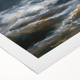 Rolled canvas art print showcasing a vibrant landscape design with rich colors and intricate details, securely packaged in a protective cardboard tube for safe delivery. Perfect for enhancing home decor with a touch of nature's beauty.