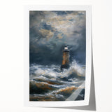 Vibrant rolled landscape print showcasing a serene mountain scene with lush greenery and a clear blue sky, packaged in a protective cardboard tube for safe delivery.