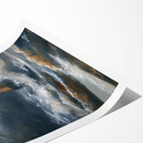 Vibrant rolled print showcasing a stunning landscape design with rich colors and intricate details, elegantly packaged in a protective cardboard tube. Ideal for home decor enthusiasts seeking unique wall art.