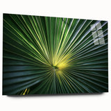 Large abstract floral art in vibrant red and orange tones on acrylic glass, suitable for bedroom or dining room decor.