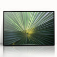 Large abstract wall art depicting close-up floral patterns in vibrant colors on a black framed acrylic print.