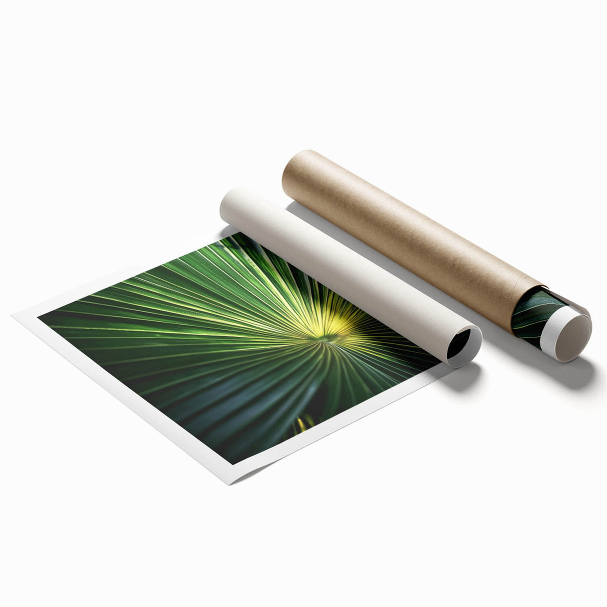 Extra large rolled print featuring close-up floral art in soft pastel colors.